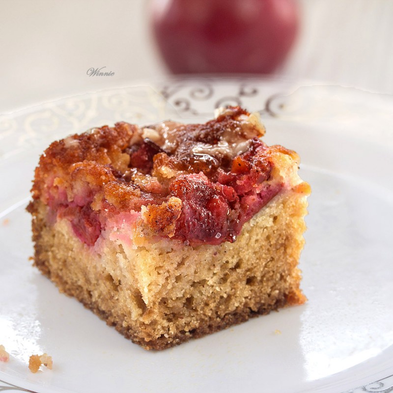 Plum cake with sugar coating
